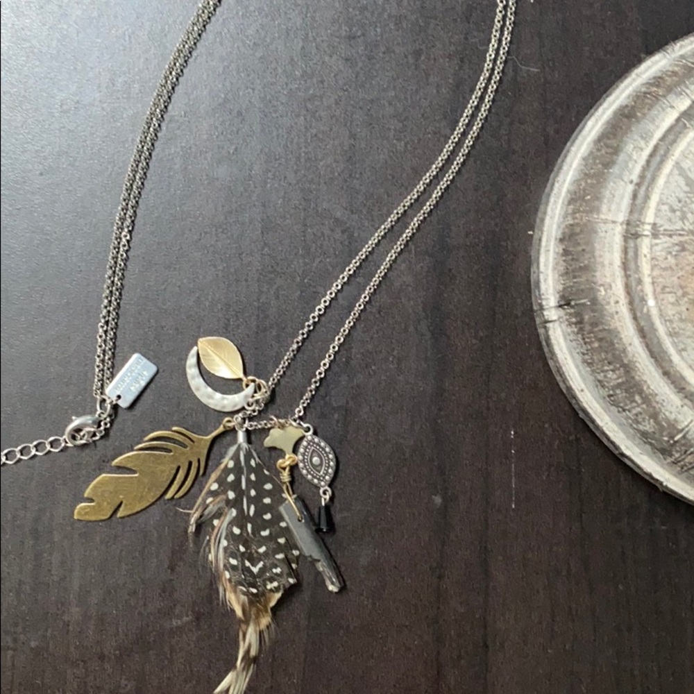 Silver charm necklace